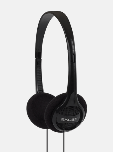 Koss KPH7 on-ear headphones, ideal for bulk school headphone packs and education use, lightweight and durable.